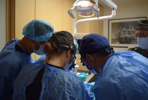 group of doctors in dental implant live surgeries course