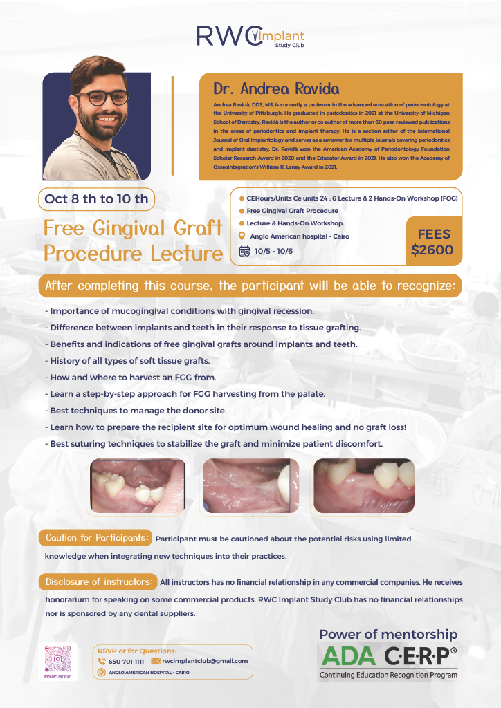 Cairo dental implant live surgeries course brochure 2