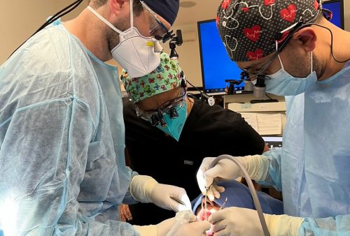 doctors in course of dental implant live surgeries of Dr.ihab