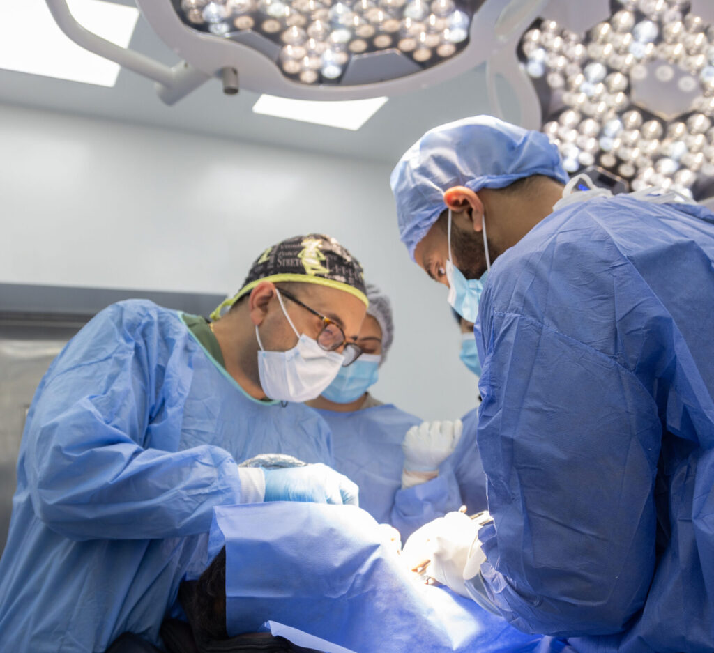 Performing dental implant live surgery